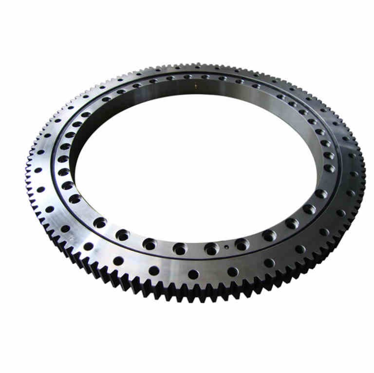 Drilling holes external gear slewing ring used on plastic and rubber machine 