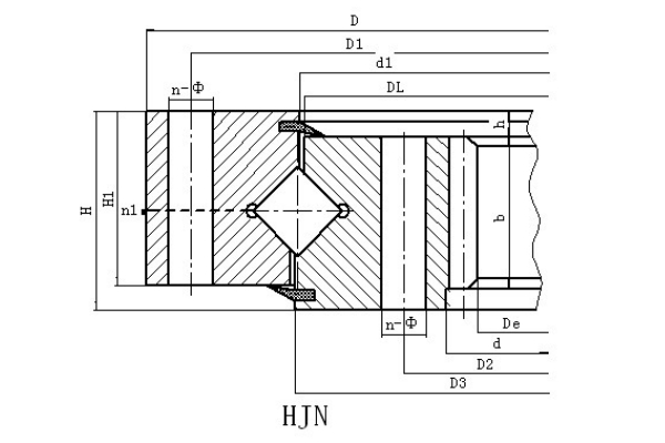 Series HJ -- Cross Roller Internal Gear Slewing Bearings